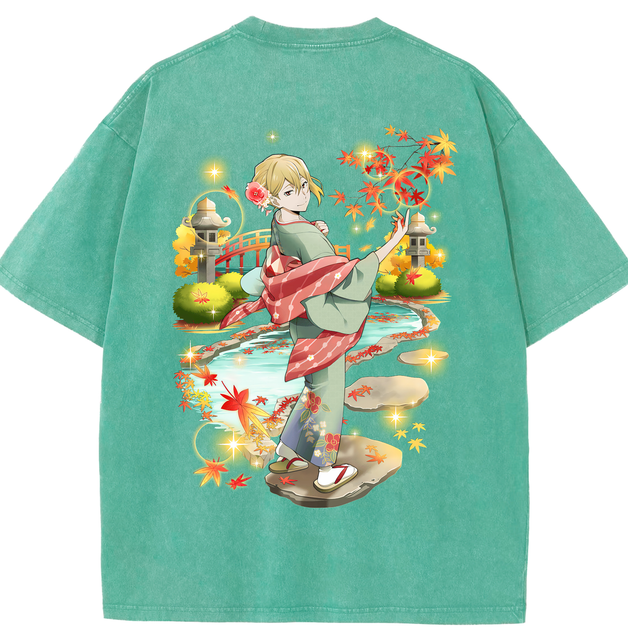 （画像用） 文豪ストレイドッグス Bungo Stray Dogs 綿100% ヴィンテージ風 半袖Tシャツ（背面プリント）